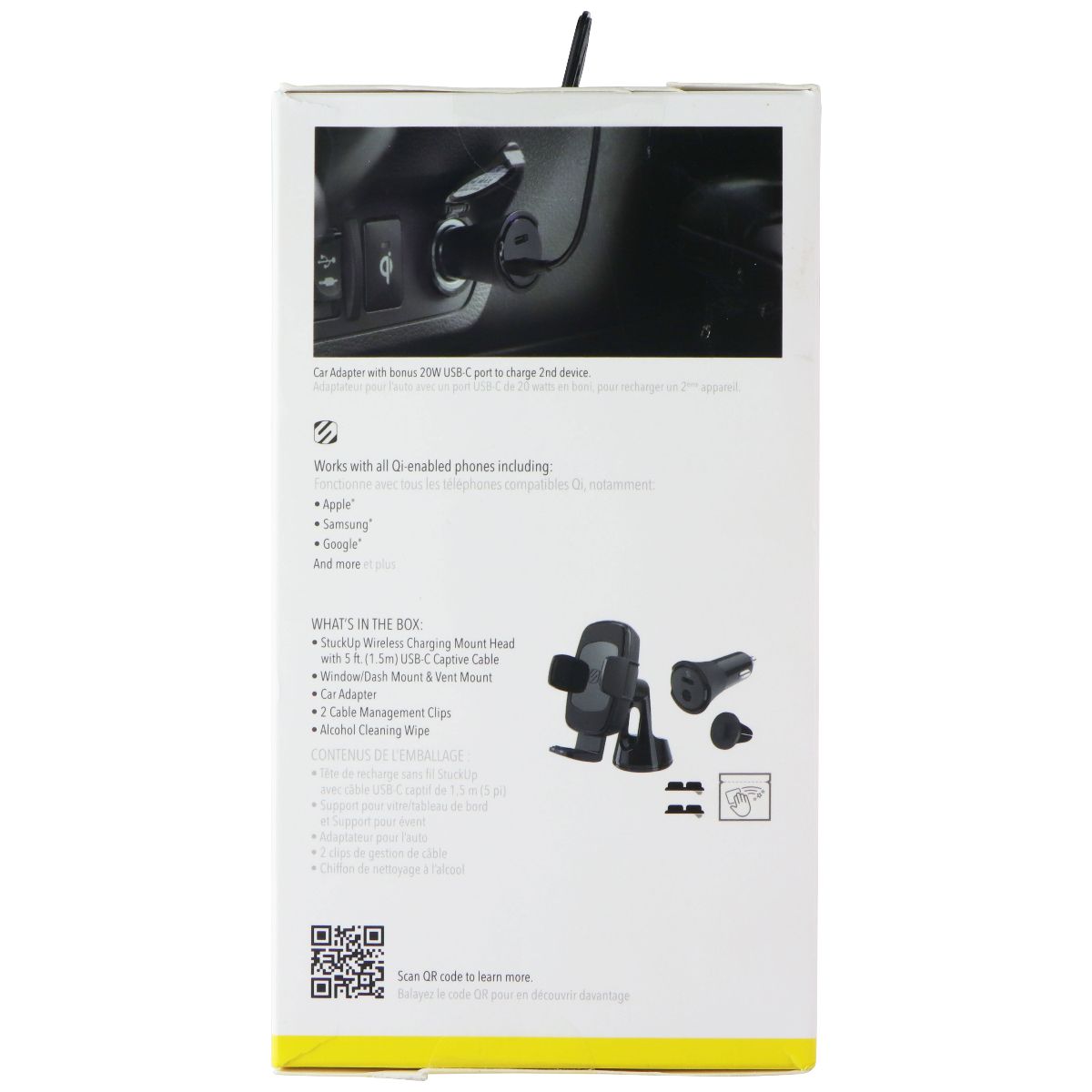 Scosche StuckUp Qi Wireless Charging Phone Mount for Window/Dash/Vent (UQ3WDV) Cell Phone - Chargers & Cradles Scosche - Simple Cell Bulk Wholesale Pricing - USA Seller