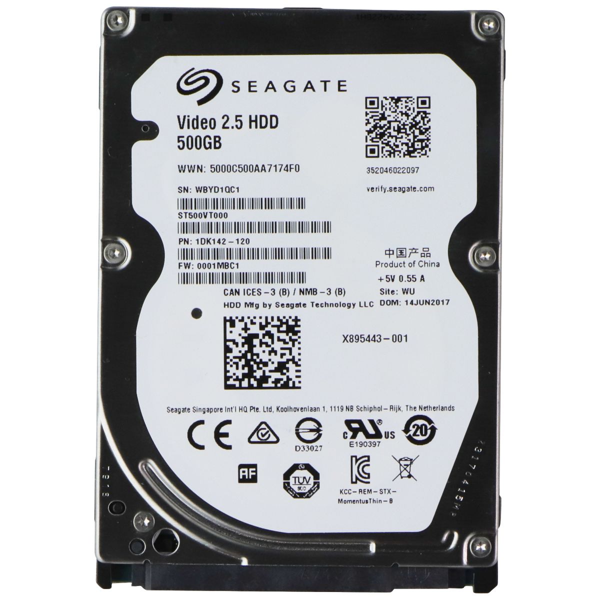 Seagate 500GB (ST500VT000) 2.5-in SATA Video HDD 5400RPM Digital Storage - Other Hard Drives Seagate - Simple Cell Bulk Wholesale Pricing - USA Seller