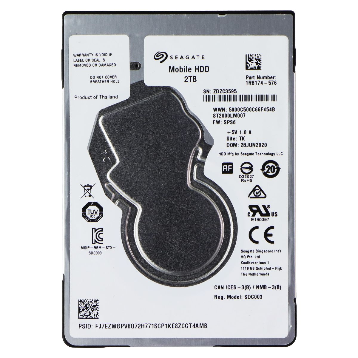 Seagate (2TB) 2.5-inch Mobile HDD - SATA 6GBs 5400RPM (ST2000LM007) Digital Storage - Internal Hard Disk Drives, HDD Seagate - Simple Cell Bulk Wholesale Pricing - USA Seller