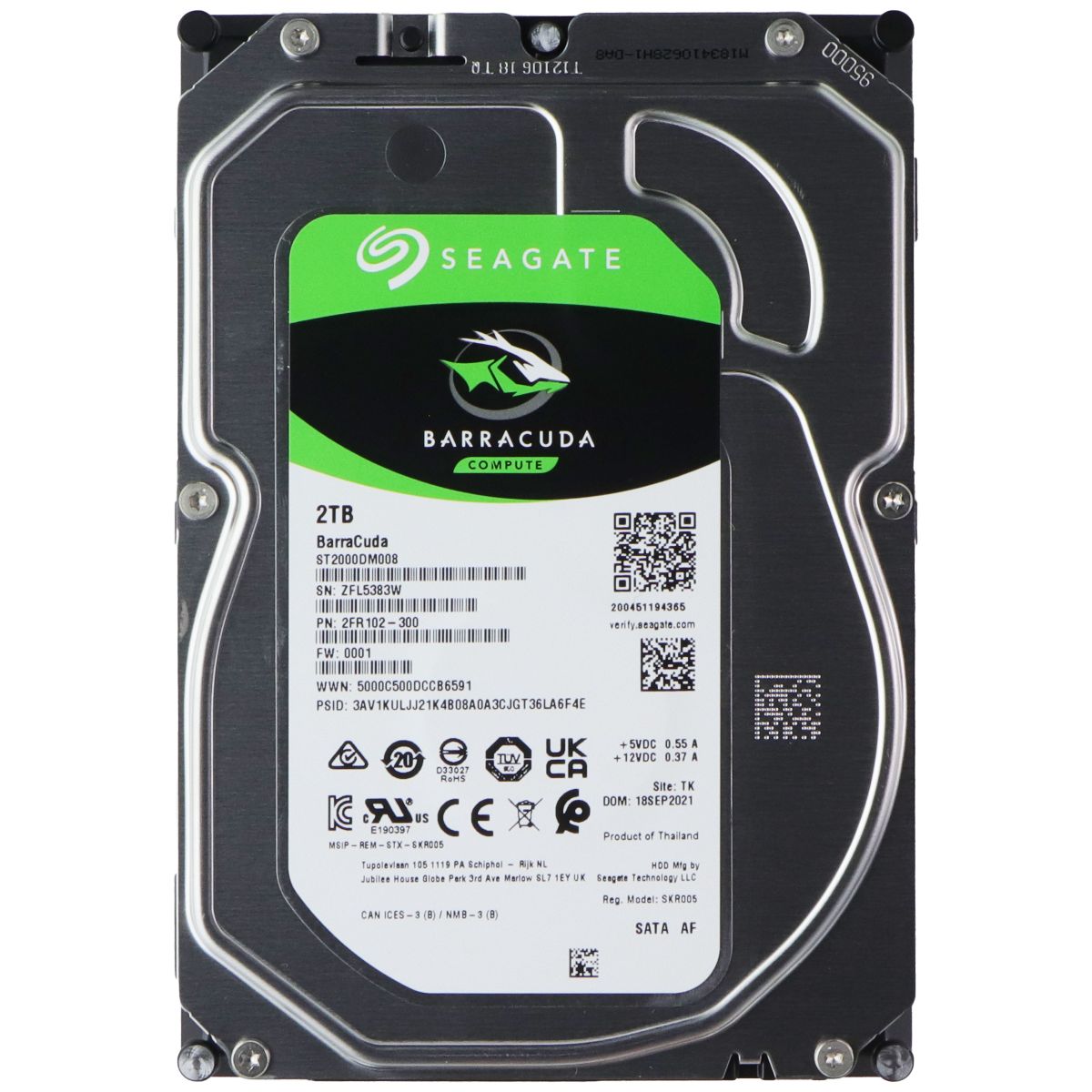 Seagate Barracuda ST2000DM008 (2 TB) 3.5-inch Internal Hard Drive SATA III Digital Storage - Internal Hard Disk Drives, HDD Seagate - Simple Cell Bulk Wholesale Pricing - USA Seller
