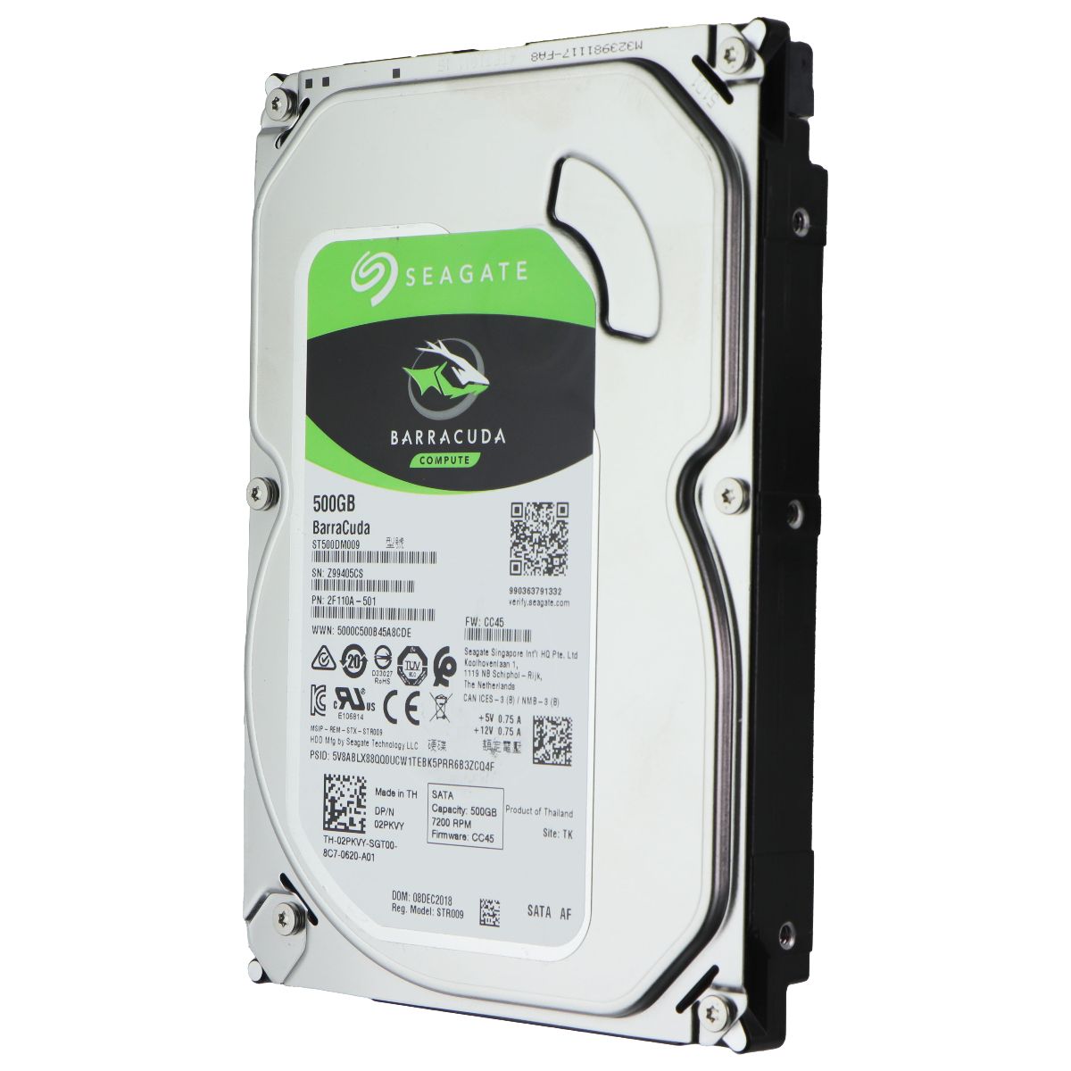 Seagate (500GB) Barracuda Compute 3.5-Inch Internal SATA HDD (ST500DM009) Digital Storage - Internal Hard Disk Drives, HDD Seagate - Simple Cell Bulk Wholesale Pricing - USA Seller