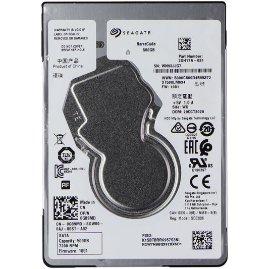 Seagate Barracuda (500GB) 7200RPM SATA III 2.5 Laptop HDD Drive (ST500LM034) Digital Storage - Internal Hard Disk Drives, HDD Seagate    - Simple Cell Bulk Wholesale Pricing - USA Seller