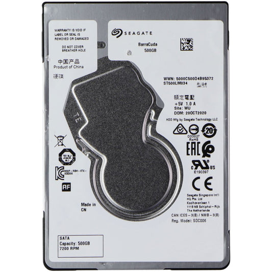 Seagate Barracuda (500GB) 7200RPM SATA III 2.5 Laptop HDD Drive (ST500LM034) Digital Storage - Internal Hard Disk Drives, HDD Seagate - Simple Cell Bulk Wholesale Pricing - USA Seller