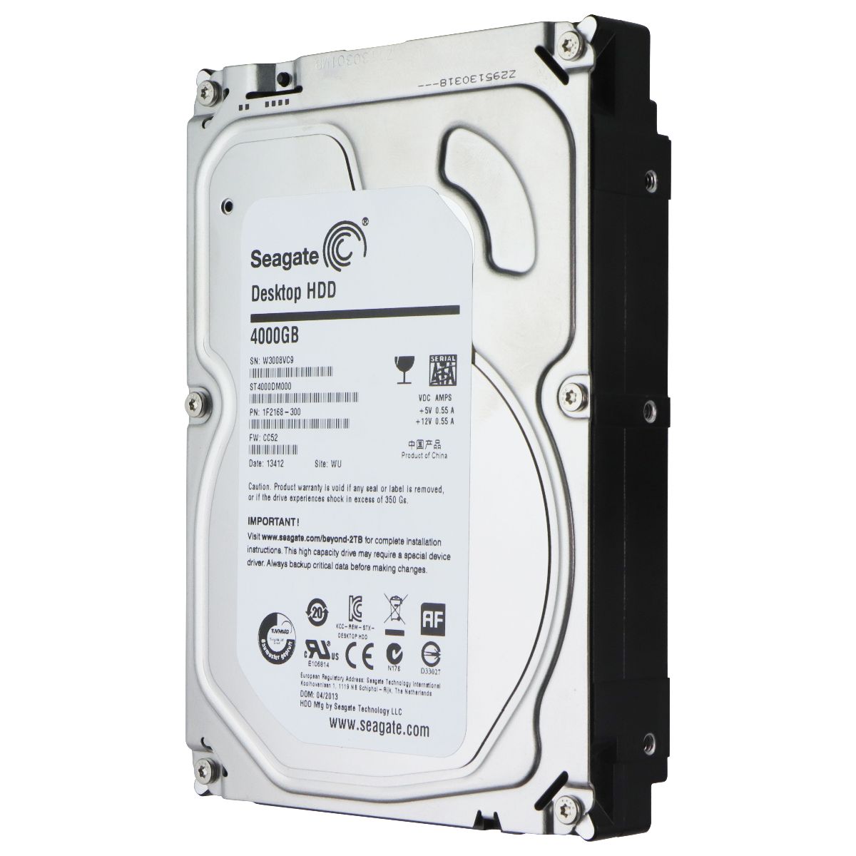 Seagate SATA 6Gb/s 3.5-Inch 4TB Desktop HDD (ST4000DM000) Digital Storage - Internal Hard Disk Drives, HDD Seagate - Simple Cell Bulk Wholesale Pricing - USA Seller