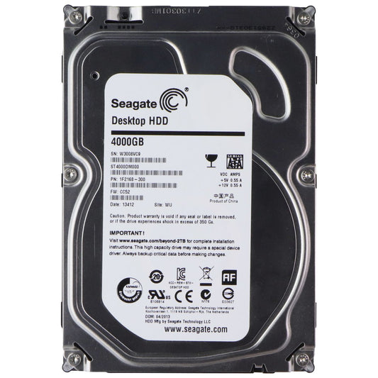 Seagate SATA 6Gb/s 3.5-Inch 4TB Desktop HDD (ST4000DM000) Digital Storage - Internal Hard Disk Drives, HDD Seagate - Simple Cell Bulk Wholesale Pricing - USA Seller