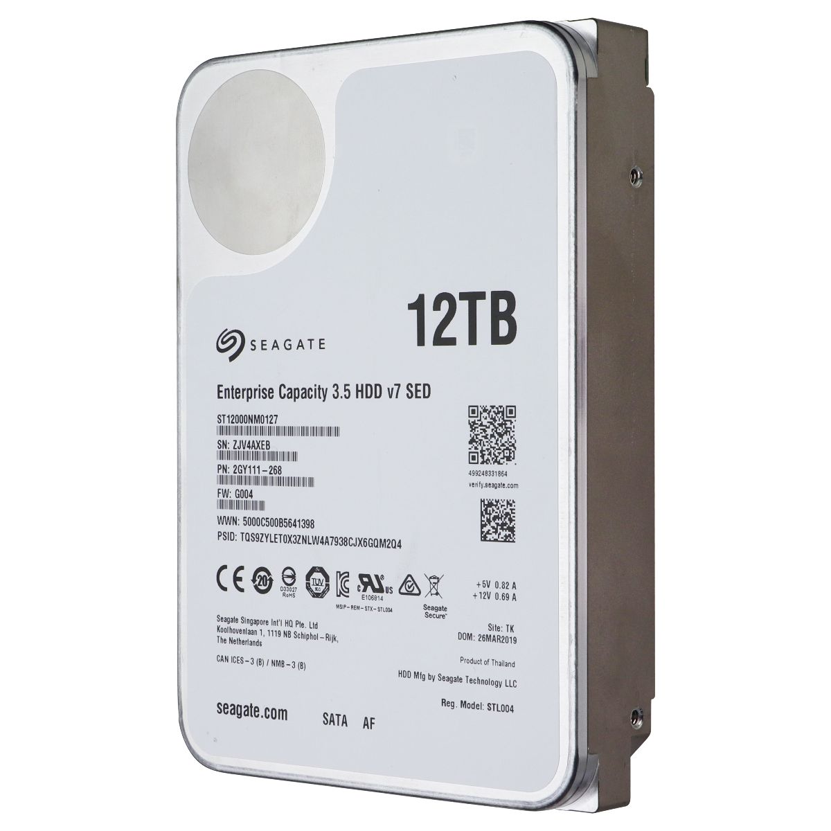 Seagate Enterprise Capacity v7 12TB 3.5-inch SATA III Hard Drive - ST12000NM0127