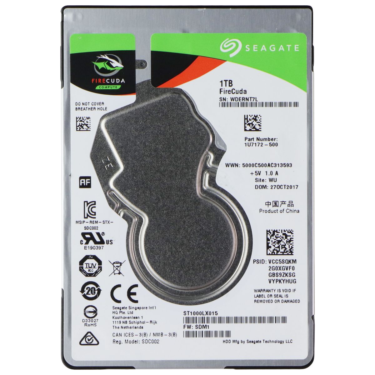 Seagate FireCuda Gaming SSHD 2.5 (1TB) SATA 6Gb/s Hard Drive (ST1000LX015) Digital Storage - Solid State Drives Seagate - Simple Cell Bulk Wholesale Pricing - USA Seller