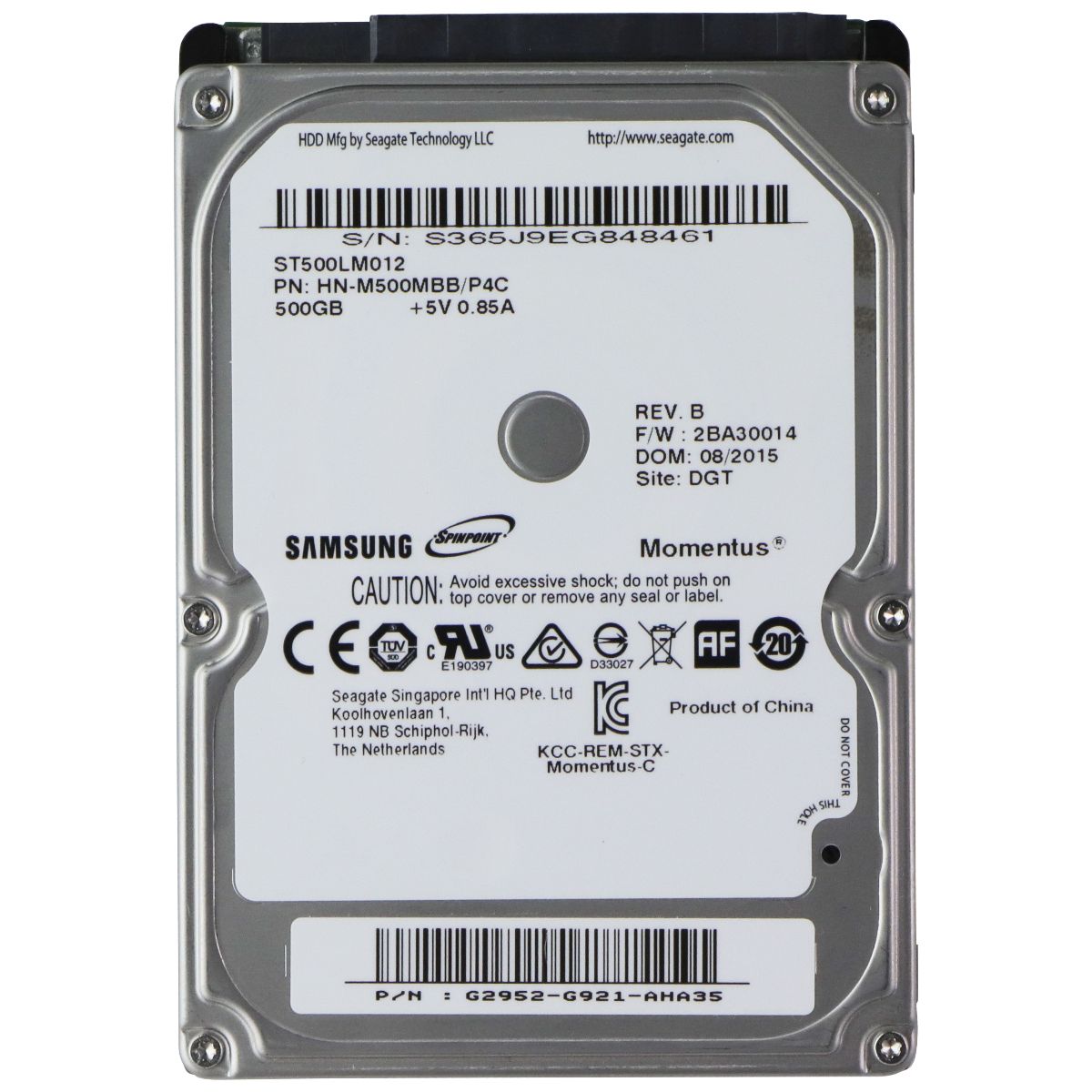 Seagate 500GB 2.5-inch SATA III Internal HDD 5400RPM (ST500LM012) Digital Storage - Internal Hard Disk Drives, HDD Seagate - Simple Cell Bulk Wholesale Pricing - USA Seller