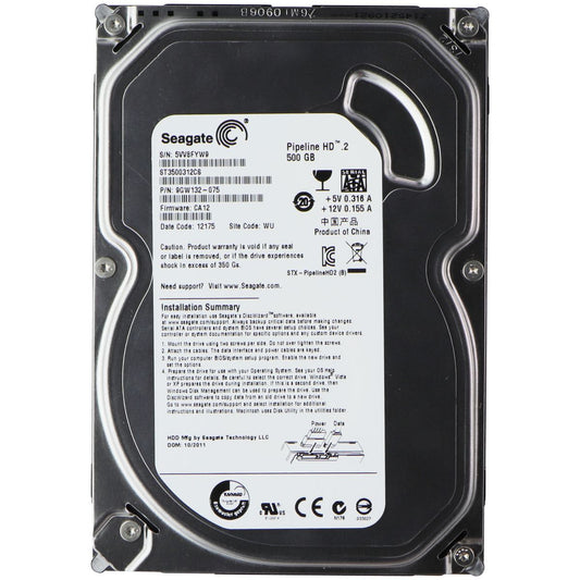 Seagate 500GB SATA 3.5-in Hard Drive (ST3500312CS) Digital Storage - Internal Hard Disk Drives, HDD Seagate - Simple Cell Bulk Wholesale Pricing - USA Seller