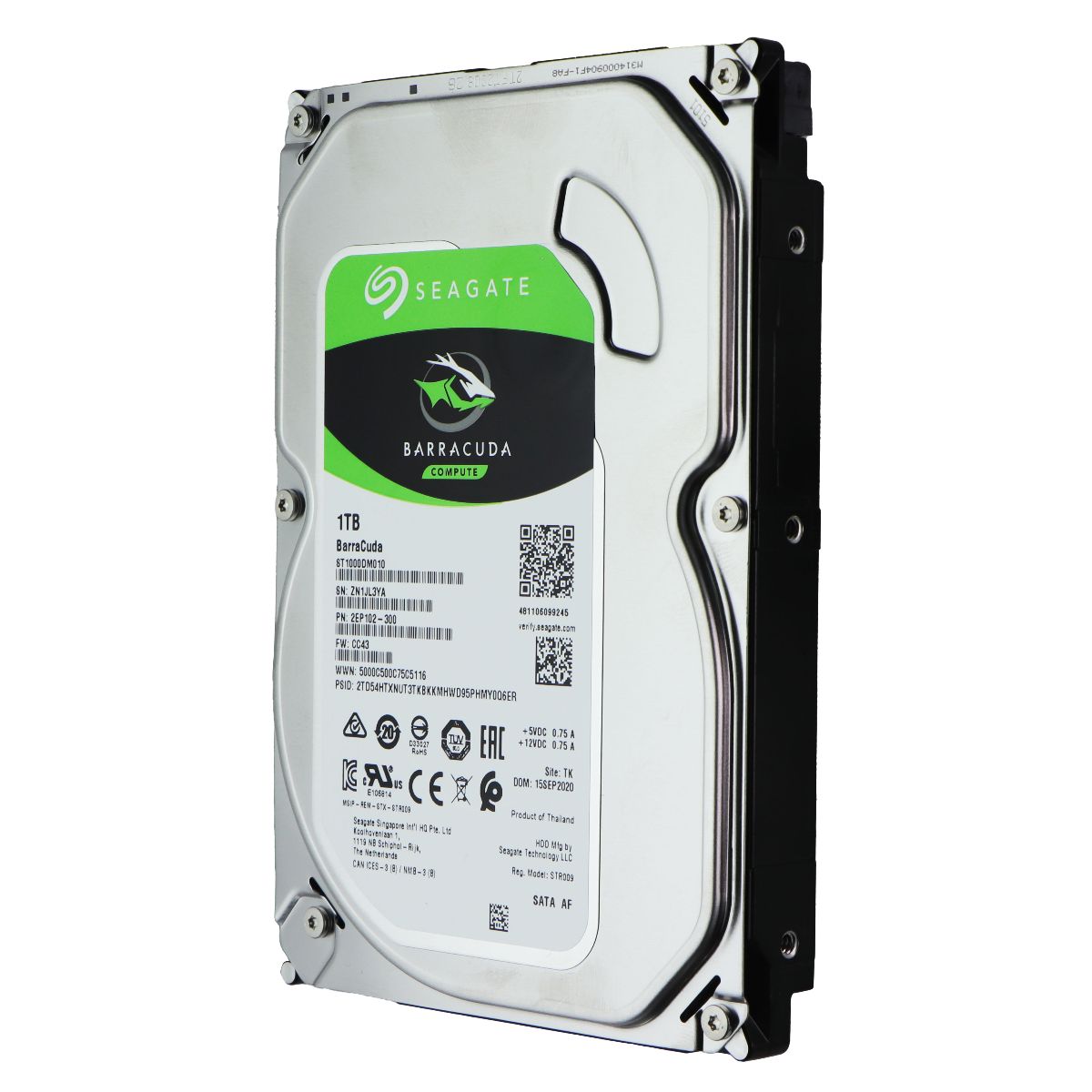 Seagate BarraCuda 1TB Internal Hard Drive HDD 3.5 Inch SATA 6 Gb/s (ST1000DM010) Digital Storage - Internal Hard Disk Drives, HDD Seagate - Simple Cell Bulk Wholesale Pricing - USA Seller