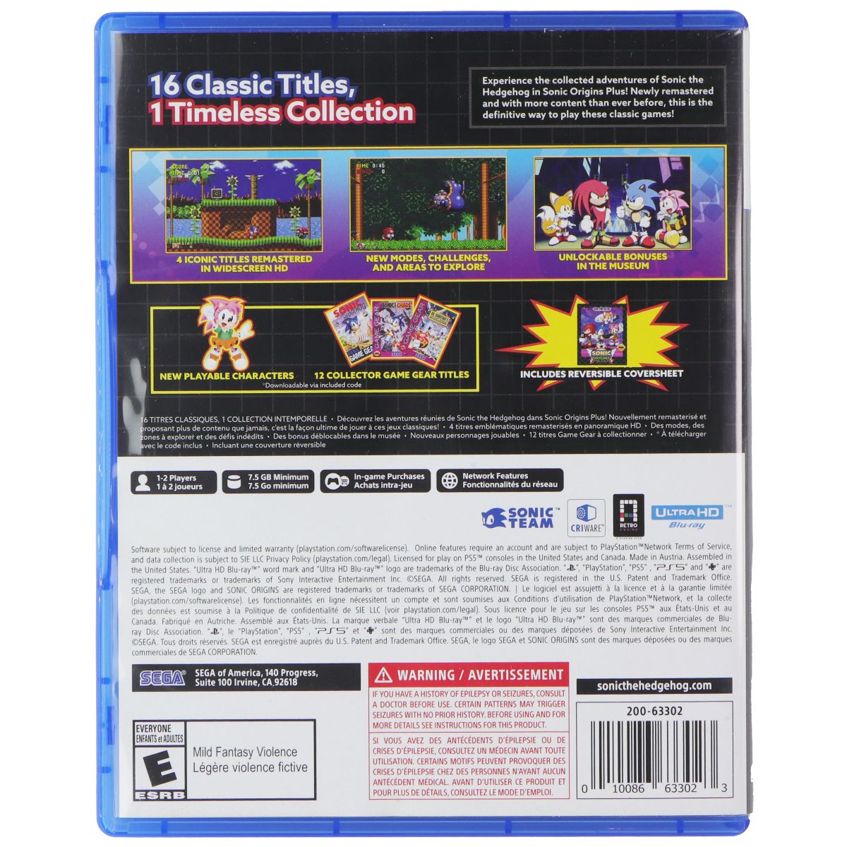 SEGA Sonic Origins Plus Video Game for PlayStation 5 Gaming/Console - Video Games SEGA - Simple Cell Bulk Wholesale Pricing - USA Seller