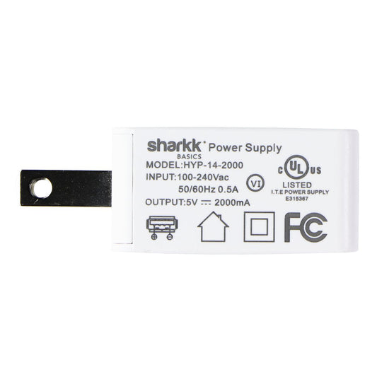 Sharkk AC Power Supply with USB Port - White - HYP-14-2000 Cell Phone - Chargers & Cradles Sharkk    - Simple Cell Bulk Wholesale Pricing - USA Seller