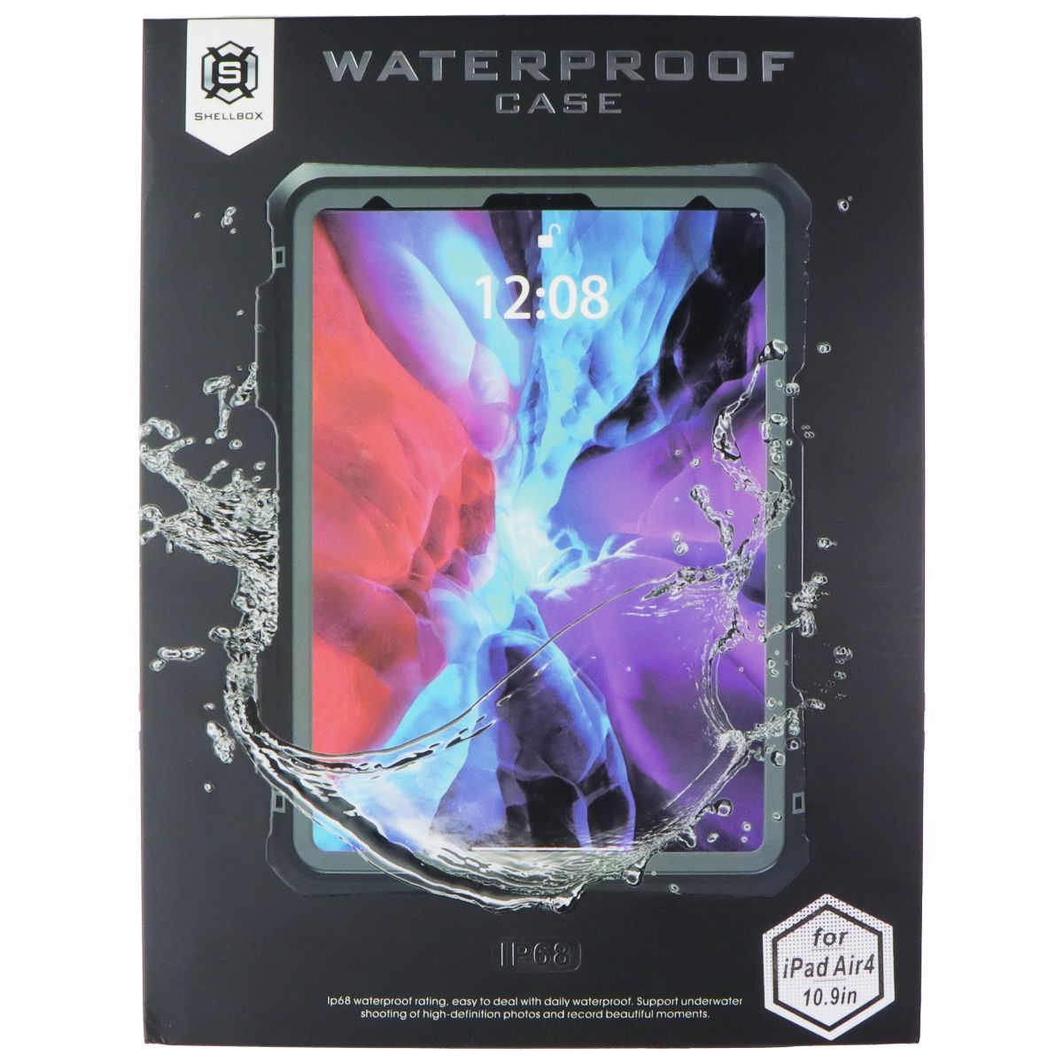 Shellbox IP68 Waterproof Case for iPad Air 4th Gen (10.9-inch) - Black iPad/Tablet Accessories - Cases, Covers, Keyboard Folios Shellbox - Simple Cell Bulk Wholesale Pricing - USA Seller