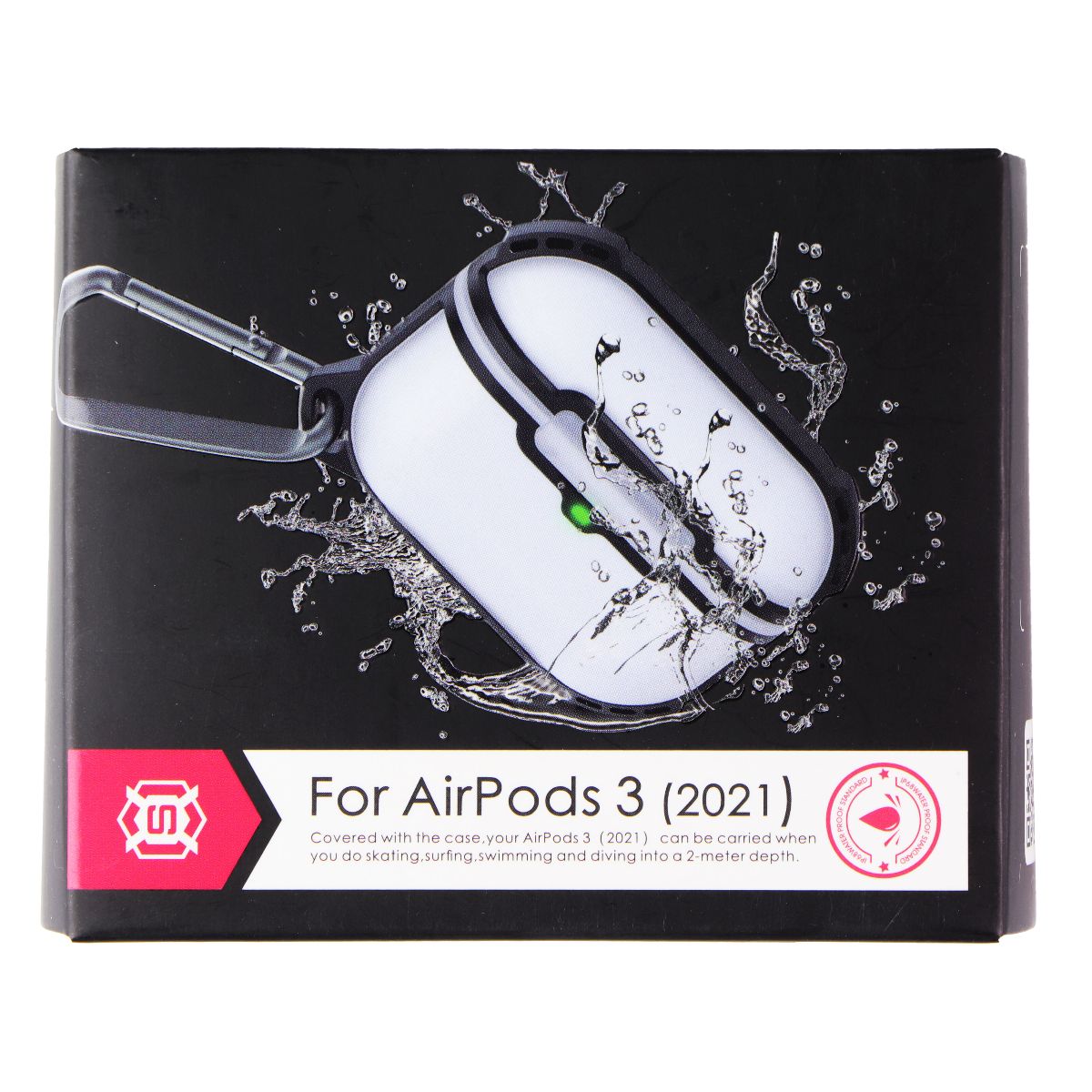 ShellBox Case for Apple AirPods 3 (2021) - Clear / Black iPod, Audio Player Accessories - Other Portable Audio Accs Shellbox - Simple Cell Bulk Wholesale Pricing - USA Seller
