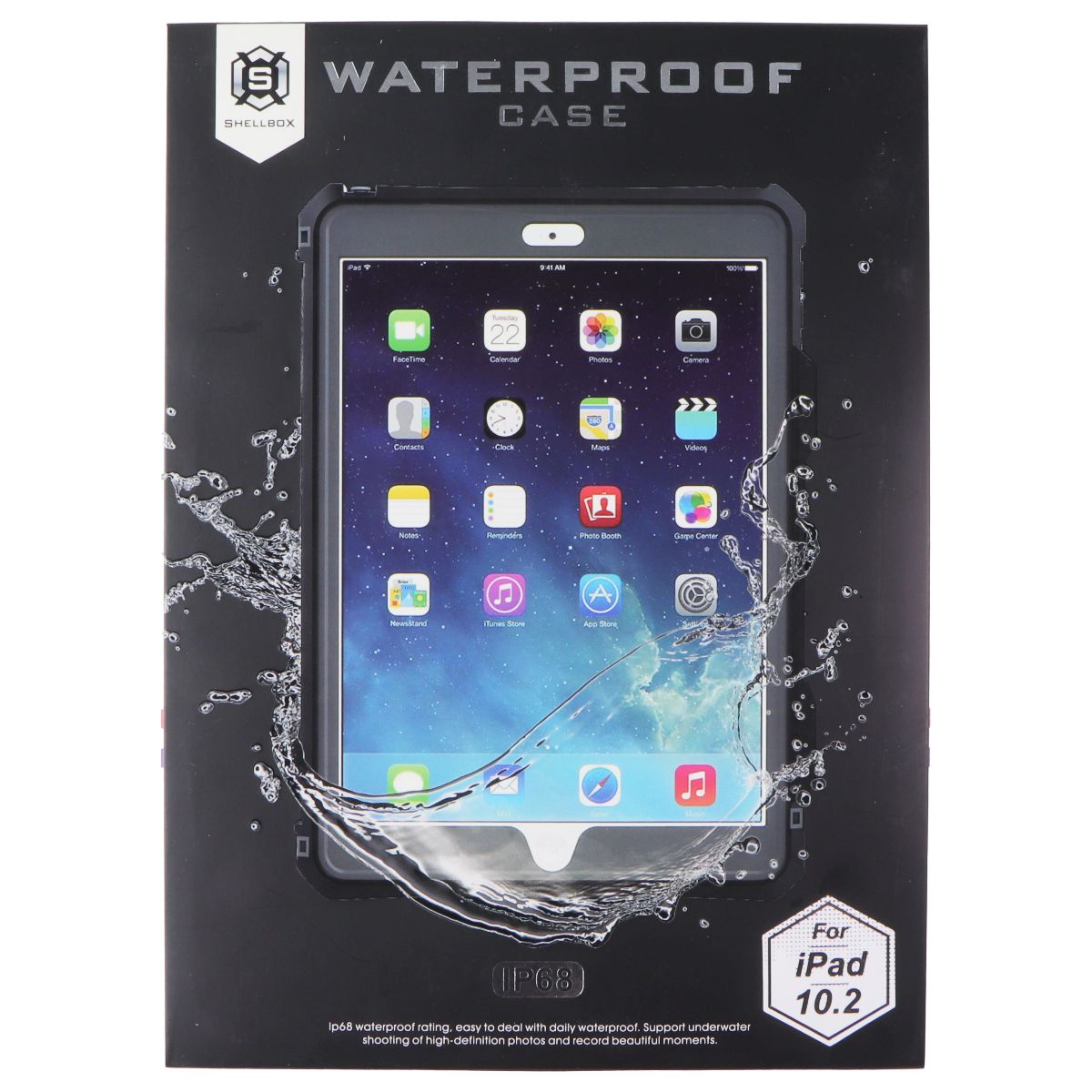 Shellbox IP68 Waterproof Case for Apple iPad 10.2-inch - Black iPad/Tablet Accessories - Cases, Covers, Keyboard Folios Shellbox - Simple Cell Bulk Wholesale Pricing - USA Seller