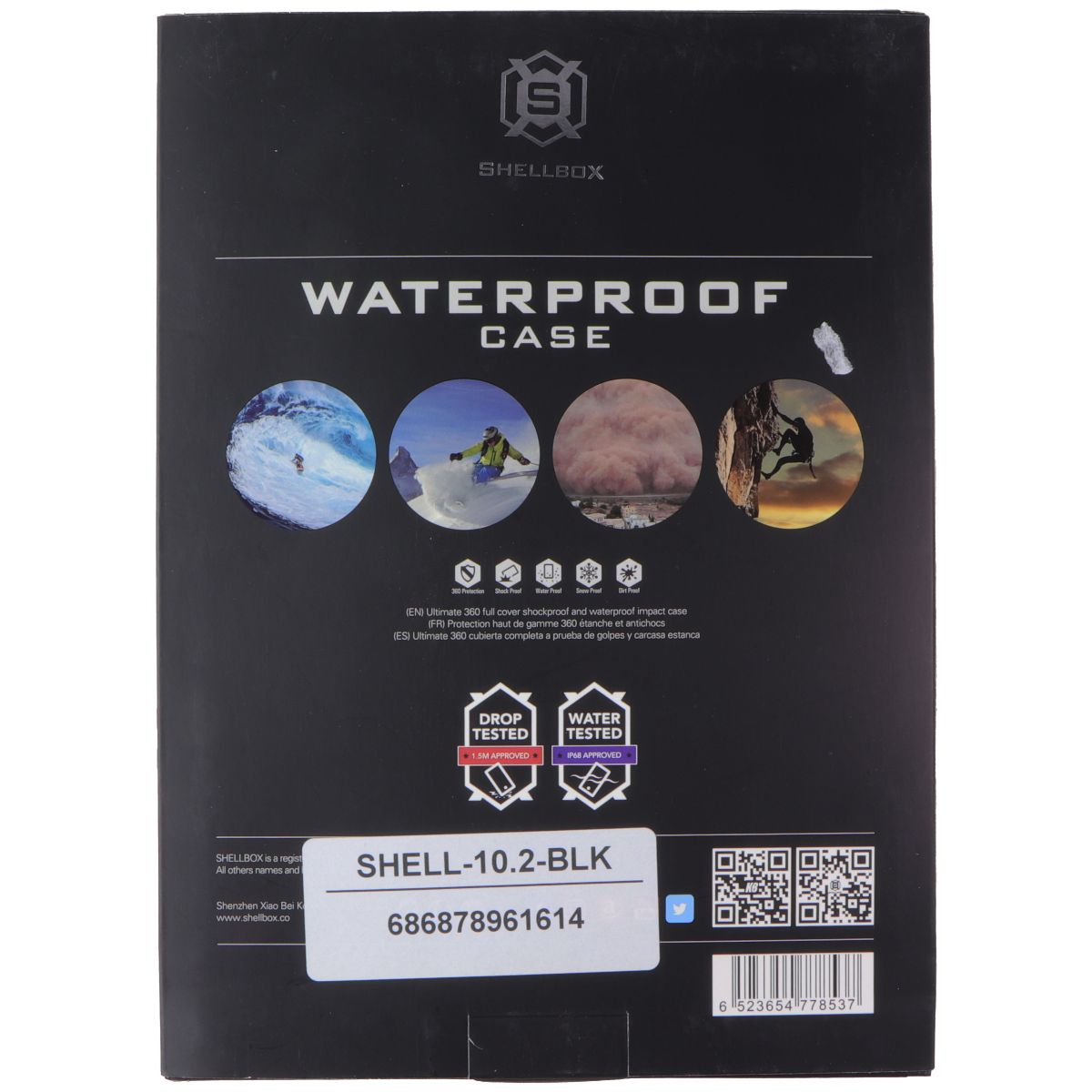 Shellbox IP68 Waterproof Case for Apple iPad 10.2-inch - Black iPad/Tablet Accessories - Cases, Covers, Keyboard Folios Shellbox - Simple Cell Bulk Wholesale Pricing - USA Seller