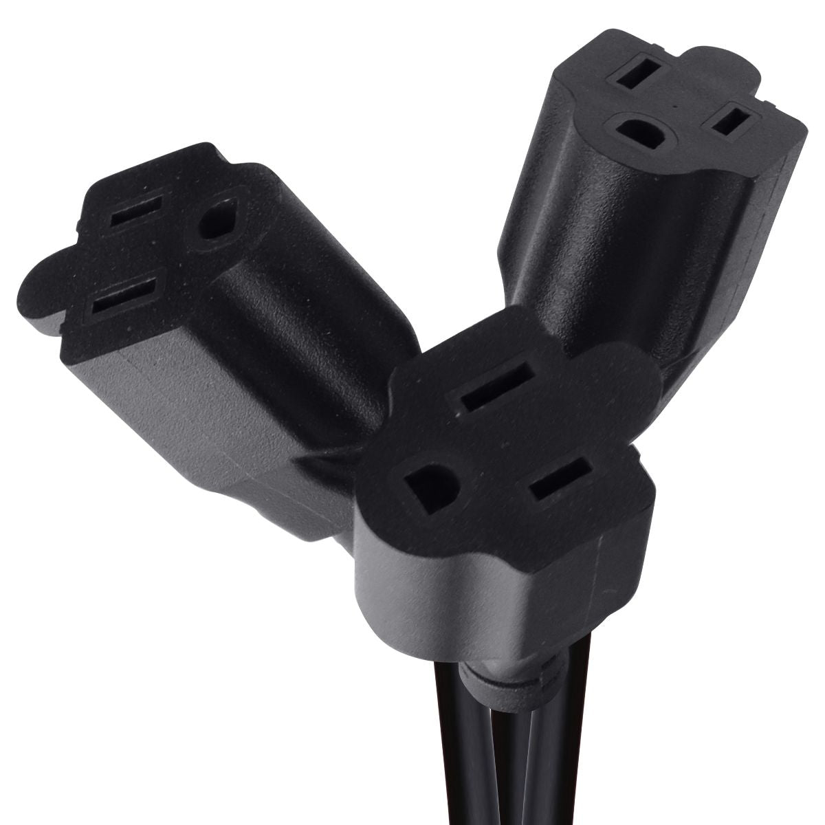 Shengyi 16AWG 3-Way Grounded Power Splitter (125V/13A) - Black