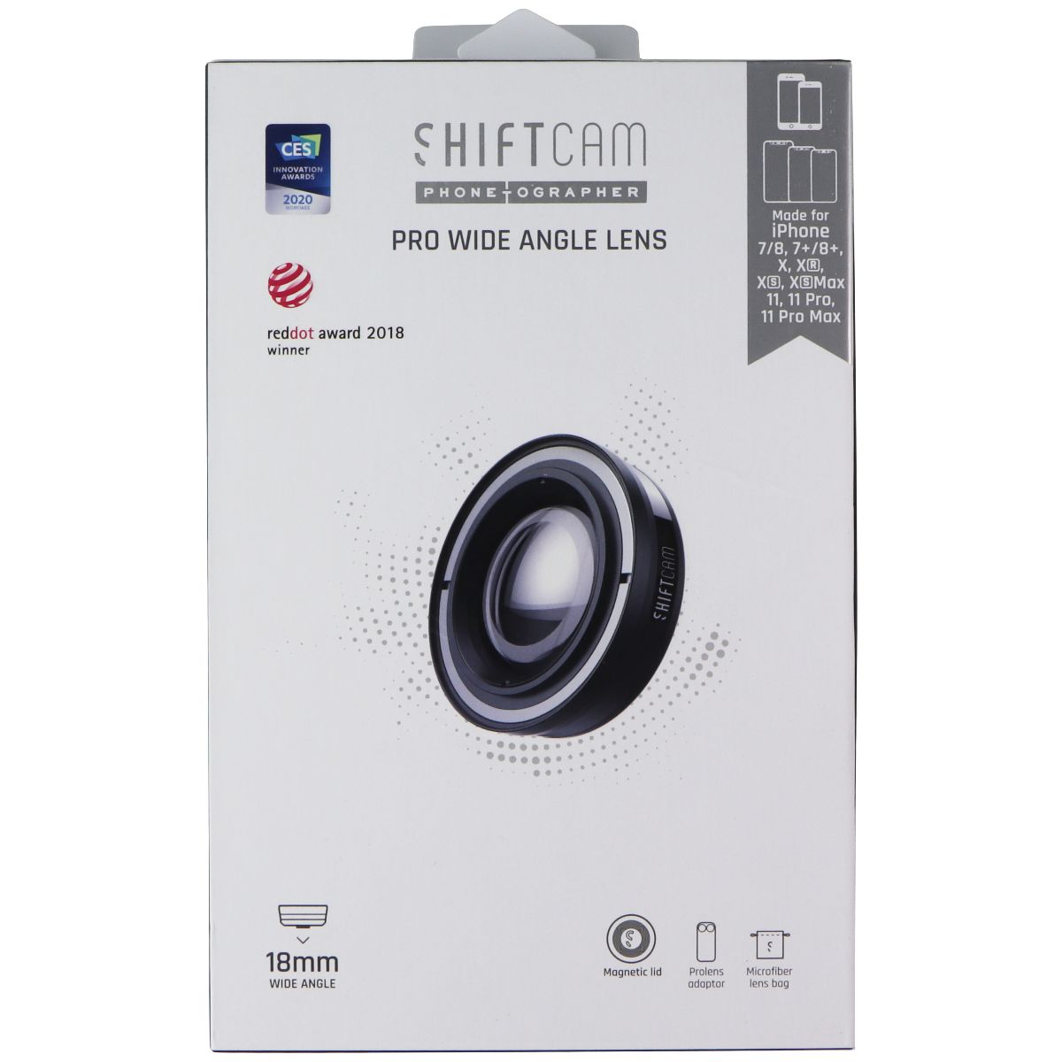 ShiftCam Phone-ographer Pro Wide Angle Lens for iPhone 7/8/7+/8+/X/XR/XS/XS Max Cell Phone - Other Accessories ShiftCam - Simple Cell Bulk Wholesale Pricing - USA Seller