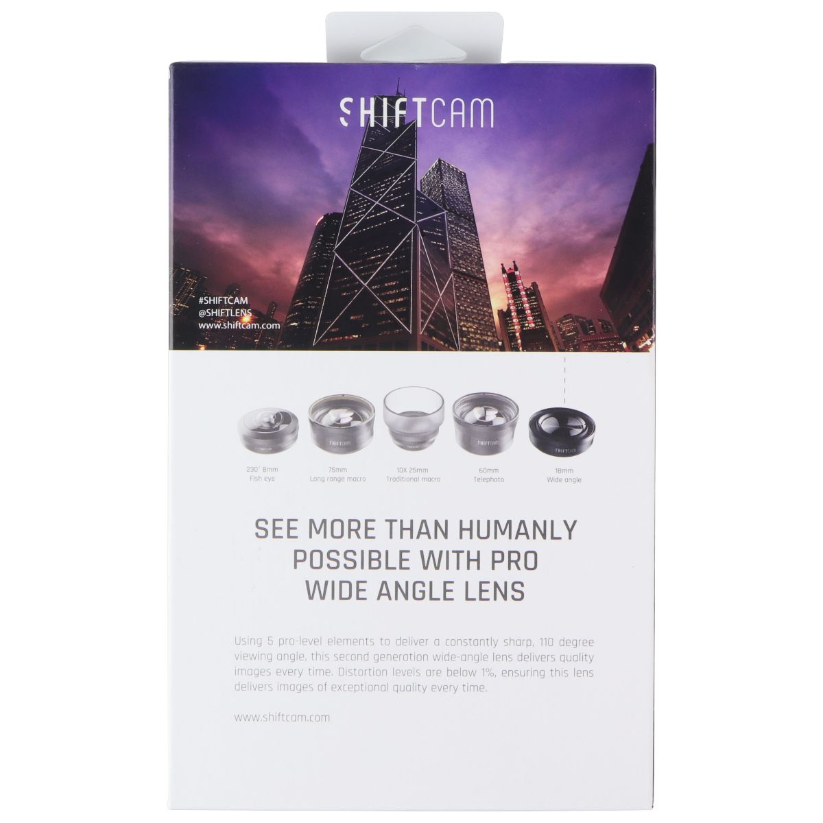 ShiftCam Phone-ographer Pro Wide Angle Lens for iPhone 7/8/7+/8+/X/XR/XS/XS Max Cell Phone - Other Accessories ShiftCam - Simple Cell Bulk Wholesale Pricing - USA Seller