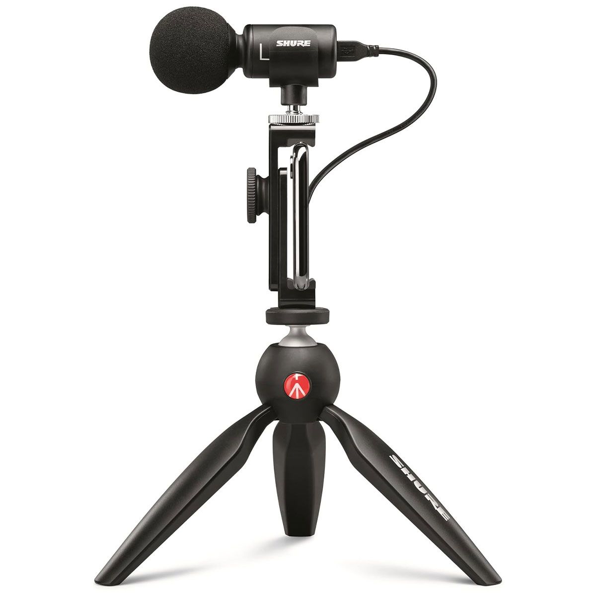 Shure MV88+ Video Kit Microphone & Tripod for Mobile Videography & Streaming Pro Audio Equipment - Microphones Shure - Simple Cell Bulk Wholesale Pricing - USA Seller