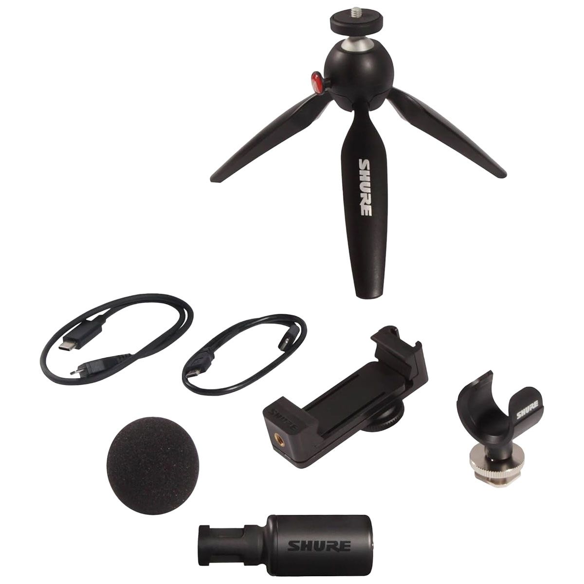 Shure MV88+ Video Kit Microphone & Tripod for Mobile Videography & Streaming Pro Audio Equipment - Microphones Shure - Simple Cell Bulk Wholesale Pricing - USA Seller