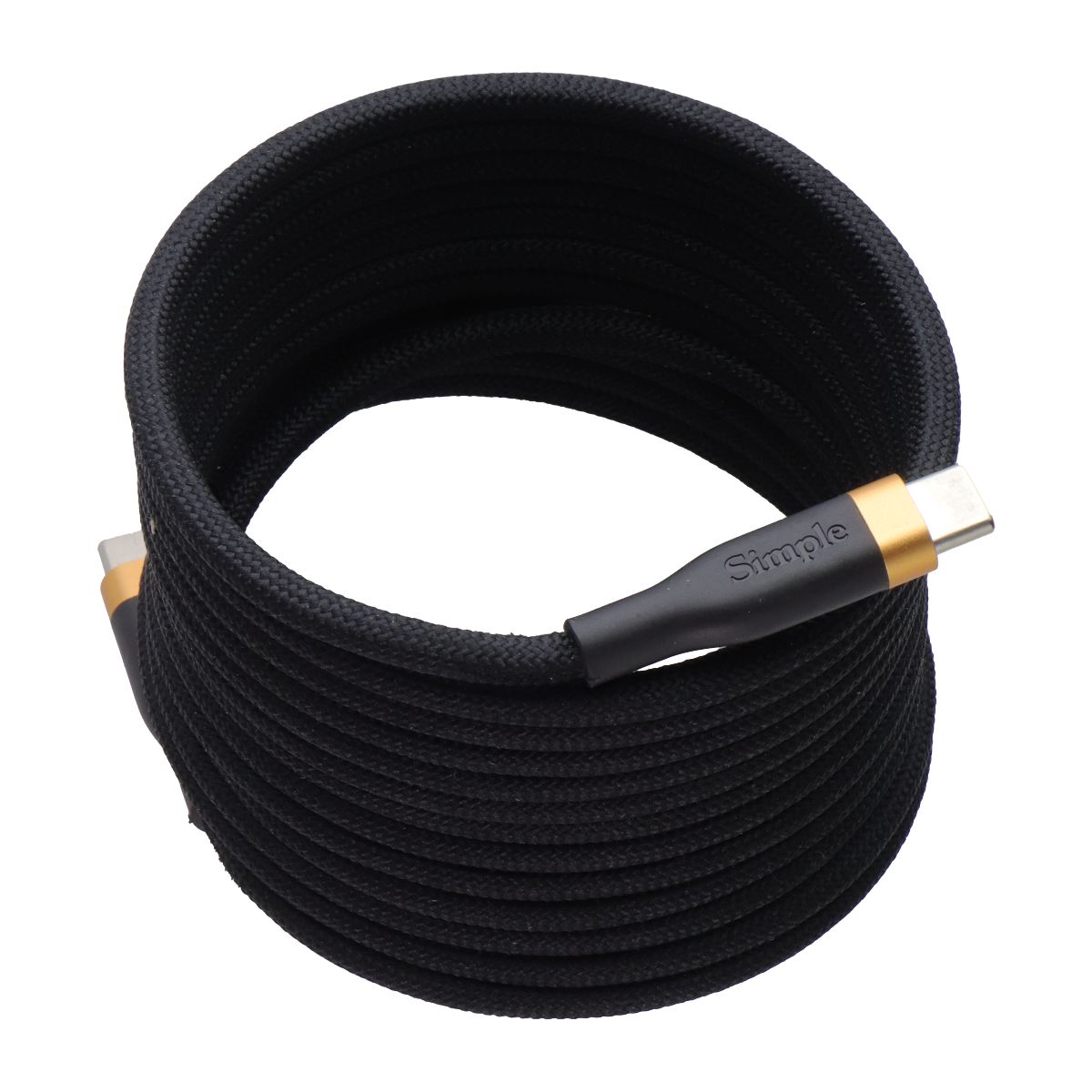 Simple Magnetic 10FT USB-C to USB-C Charge/Data Cable - Black Cell Phone - Cables & Adapters Simple - Simple Cell Bulk Wholesale Pricing - USA Seller