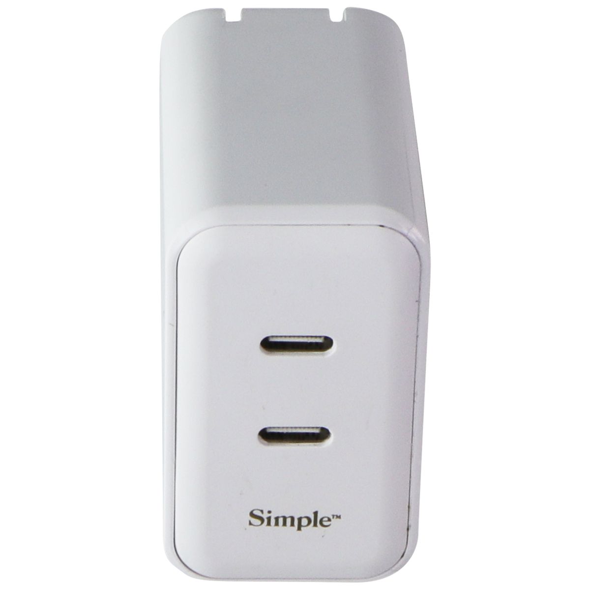 Simple 60W Dual USB-C Wall Charger - White Cell Phone - Chargers & Cradles Simple - Simple Cell Bulk Wholesale Pricing - USA Seller