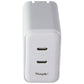 Simple 60W Dual USB-C Wall Charger - White Cell Phone - Chargers & Cradles Simple    - Simple Cell Bulk Wholesale Pricing - USA Seller