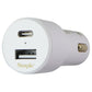 Simple Power Series 20W Dual Port USB-C & USB-A Car Charger - White Cell Phone - Chargers & Cradles Simple - Simple Cell Bulk Wholesale Pricing - USA Seller
