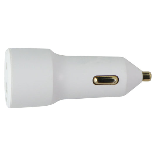 Simple Power Series 20W Dual Port USB-C & USB-A Car Charger - White Cell Phone - Chargers & Cradles Simple - Simple Cell Bulk Wholesale Pricing - USA Seller