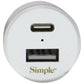 Simple Power Series 20W Dual Port USB-C & USB-A Car Charger - White Cell Phone - Chargers & Cradles Simple - Simple Cell Bulk Wholesale Pricing - USA Seller