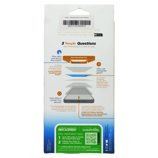 Simple Tempered Glass Screen Protector for Samsung Galaxy S24 Cell Phone - Screen Protectors Simple - Simple Cell Bulk Wholesale Pricing - USA Seller