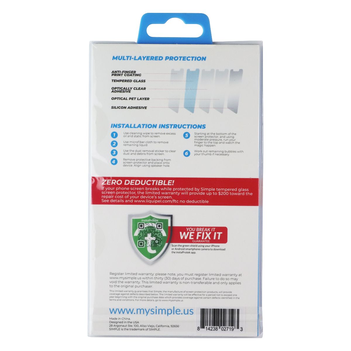 Simple Glass Screen Protector for Apple iPhone 14/13 Pro/13