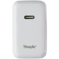 Simple 45W USB-C 5V/3A Wall Charger w/ Folding Prong - White Cell Phone - Chargers & Cradles Simple - Simple Cell Bulk Wholesale Pricing - USA Seller