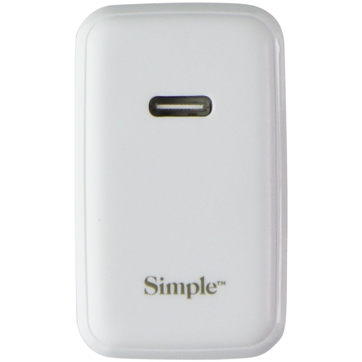 Simple 45W USB-C 5V/3A Wall Charger w/ Folding Prong - White Cell Phone - Chargers & Cradles Simple - Simple Cell Bulk Wholesale Pricing - USA Seller