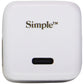 Simple Power Series 30W USB-C Mini Wall Charger - White Cell Phone - Chargers & Cradles Simple - Simple Cell Bulk Wholesale Pricing - USA Seller