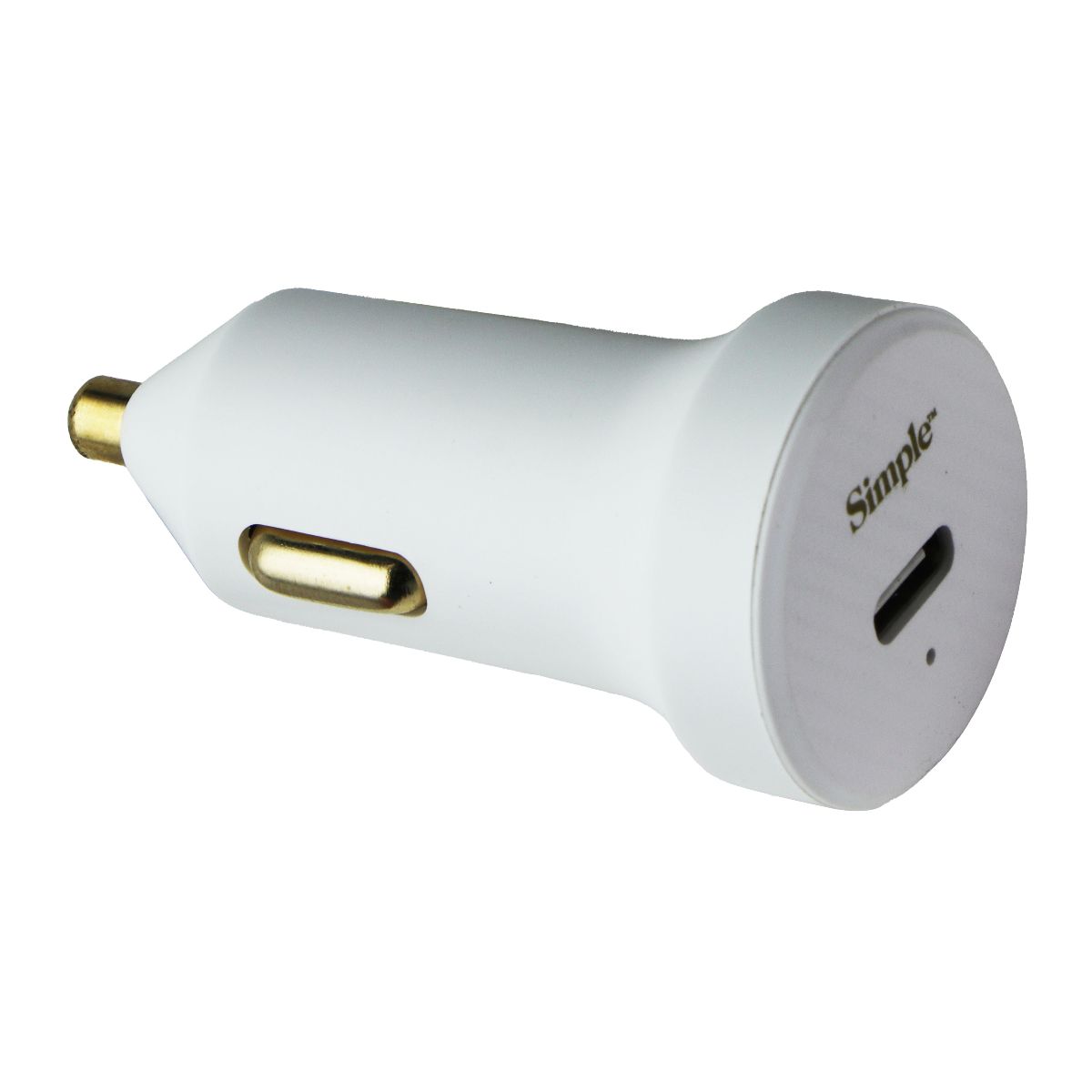 S. Simple Power Series 30W USB-C Car Charger - White Cell Phone - Chargers & Cradles Simple - Simple Cell Bulk Wholesale Pricing - USA Seller