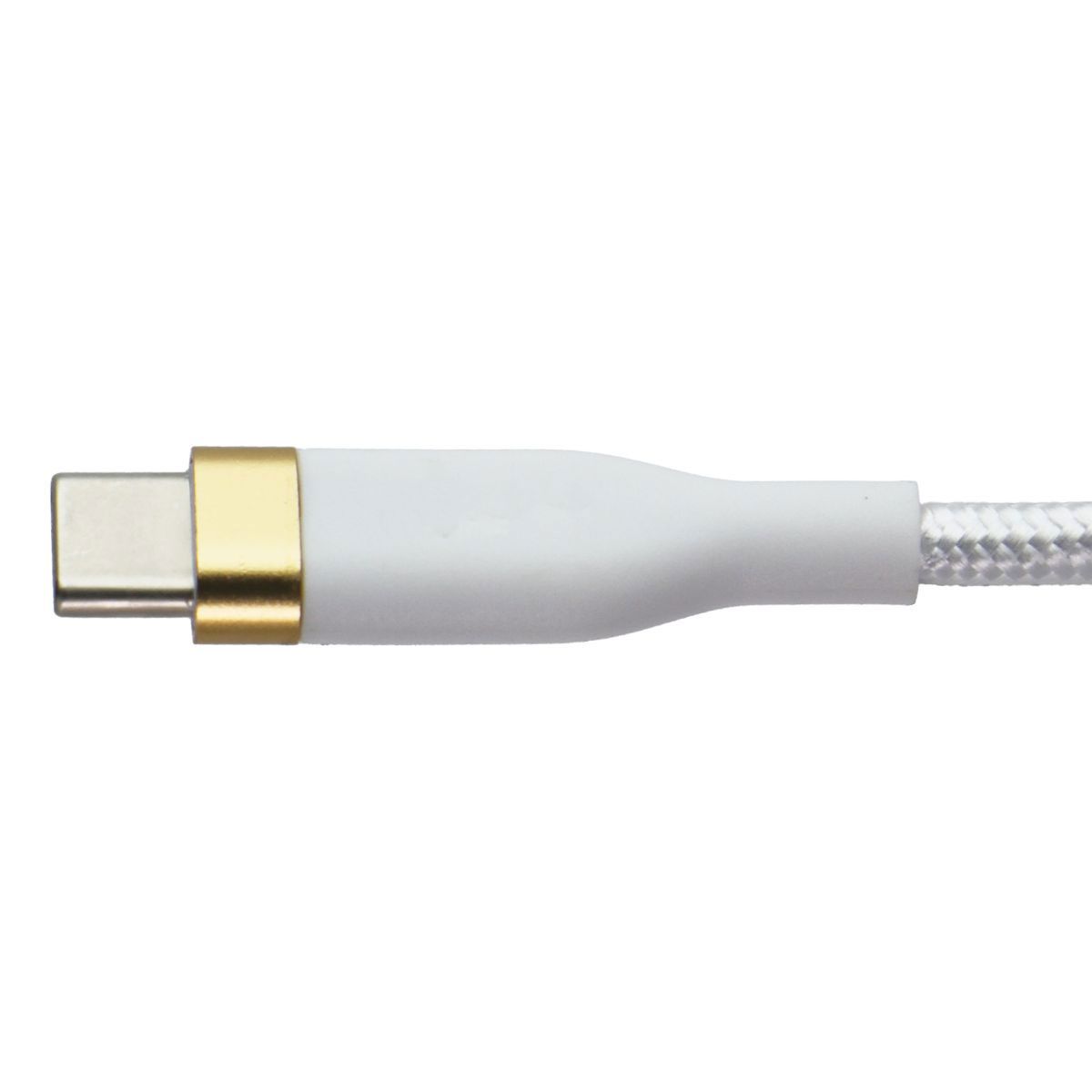 Simple 10FT USB-C to Lightning 8-Pin Braided Cable - White Cell Phone - Cables & Adapters Simple - Simple Cell Bulk Wholesale Pricing - USA Seller