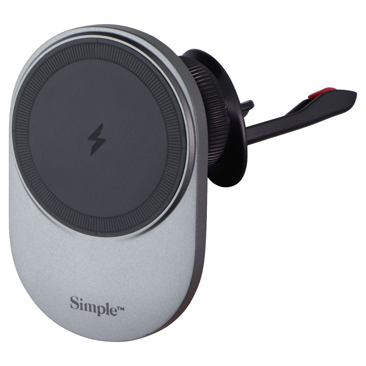 Simple POWER Magnetic Car Vent Charger for Qi/MagSafe Devices - Black