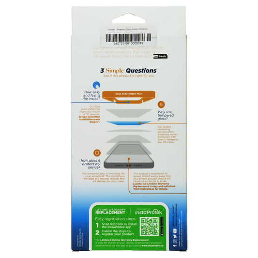 Simple Tempered Glass Screen Protector for Samsung Galaxy S24 Ultra Cell Phone - Screen Protectors Simple - Simple Cell Bulk Wholesale Pricing - USA Seller