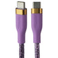 S. Simple Fashion Series 6FT USB-C to USB-C Cable - Purple Glitter Cell Phone - Cables & Adapters S. Simple - Simple Cell Bulk Wholesale Pricing - USA Seller