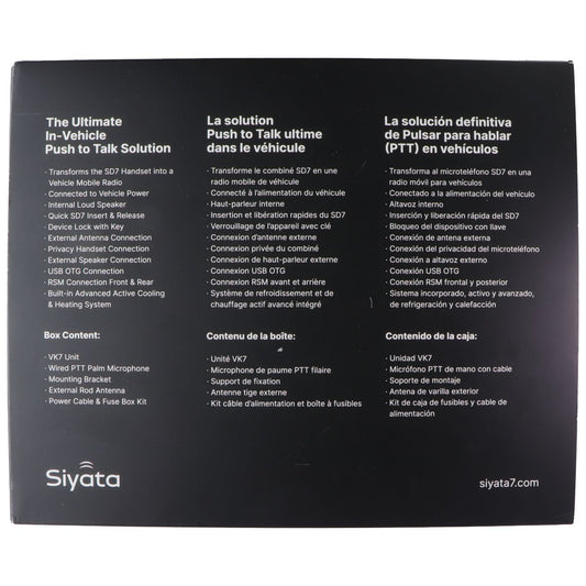 Siyata VK7 Ultimate In-Vehicle Push to Talk Solution - Black Car Video - Other Vehicle Electronics Siyata - Simple Cell Bulk Wholesale Pricing - USA Seller