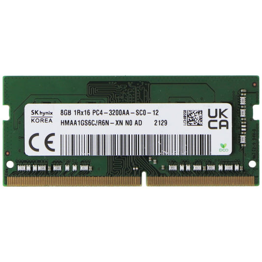 SK Hynix (8GB) DDR4 1Rx16 (PC4-3200AA) Laptop RAM Memory HMAA1GS6CJR6N-XN N0 AD Computer Parts - Memory (RAM) SK Hynix    - Simple Cell Bulk Wholesale Pricing - USA Seller