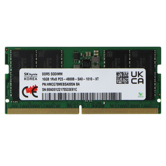 SK Hynix 16GB RAM Memory DDR5 4800MHz (Model: HMCG78MEBSA092N BA) Computer Parts - Memory (RAM) SK Hynix    - Simple Cell Bulk Wholesale Pricing - USA Seller