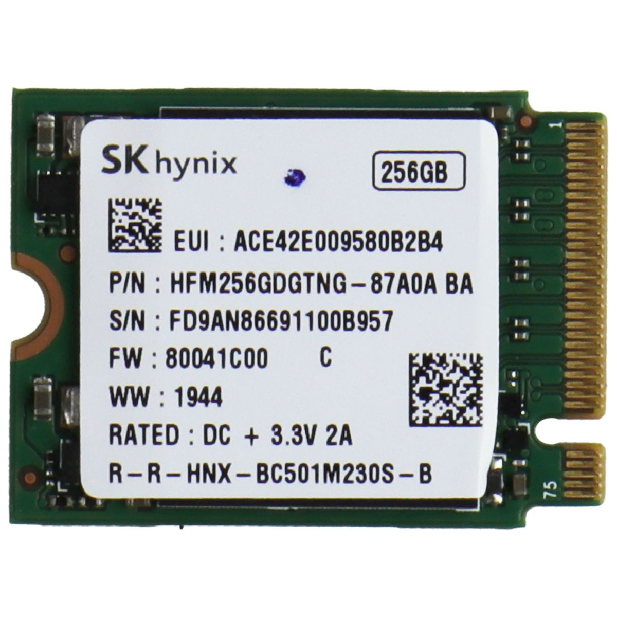 SK Hynix M.2 NVMe 256GB SSD Internal Storage - (HFM256GDGTNG)