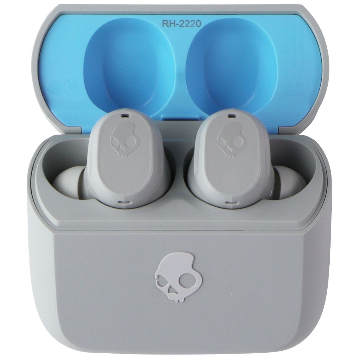 Skullcandy Mod In-Ear Wireless Earbuds (S2FYW) - Light Gray Blue Portable Audio - Headphones Skullcandy    - Simple Cell Bulk Wholesale Pricing - USA Seller