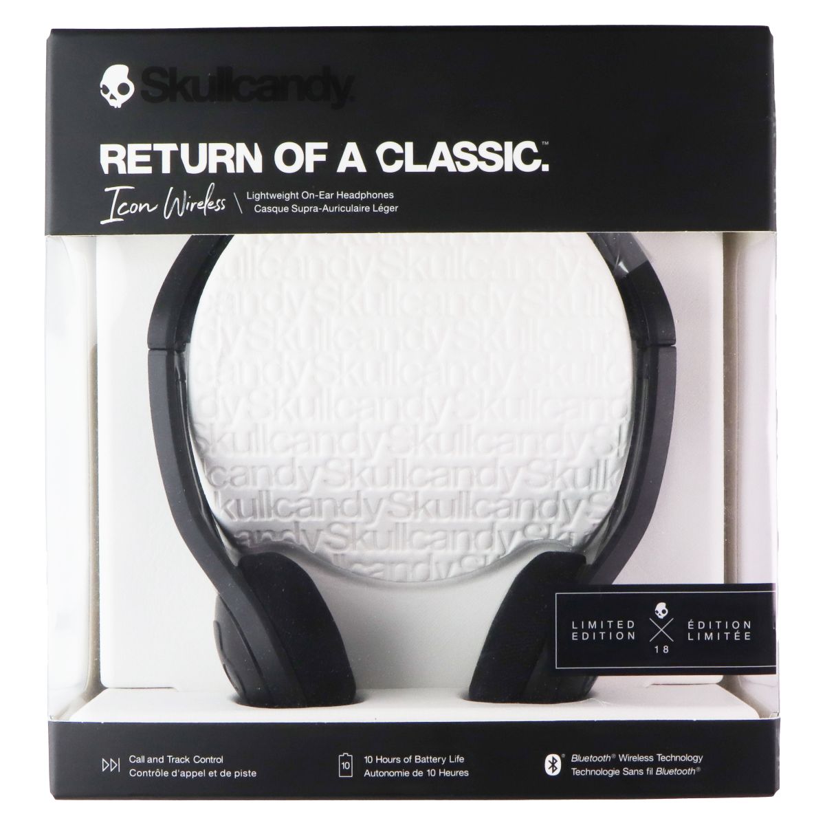 SkullCandy Limited Edition Icon Wireless Series On-Ear Headphones - Black Cell Phone - Headsets Skullcandy - Simple Cell Bulk Wholesale Pricing - USA Seller