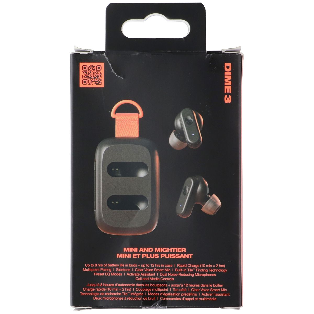 Skullcandy Dime 3 Wireless Bluetooth Earbuds - True Black (S2DCW-R740) Cell Phone - Headsets Skullcandy - Simple Cell Bulk Wholesale Pricing - USA Seller