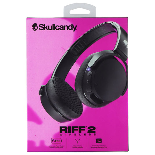 Skullcandy Riff 2 On-Ear Wireless Bluetooth Headphones - Black Portable Audio - Headphones Skullcandy - Simple Cell Bulk Wholesale Pricing - USA Seller