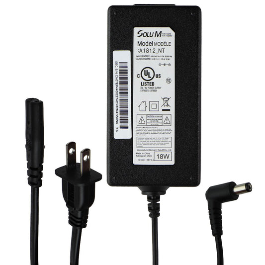 SOLU M (12VDC 1.5A) Power Supply Cord Brick and Plug - Black (A1812_NT) Multipurpose Batteries & Power - Multipurpose AC to DC Adapters Solu M - Simple Cell Bulk Wholesale Pricing - USA Seller